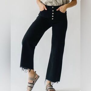 TNR Black High Rise Wide Flare Jeans
